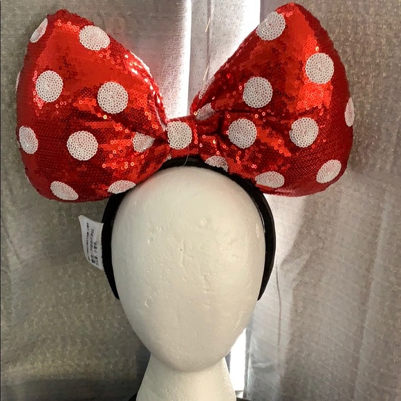 Disney Minnie Mouse Large Bow Headband - Picture 2 of 3